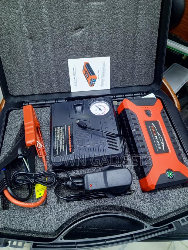Car Battery Booster Pack With Air Compressor, Power Bank LED - thumbnail 2