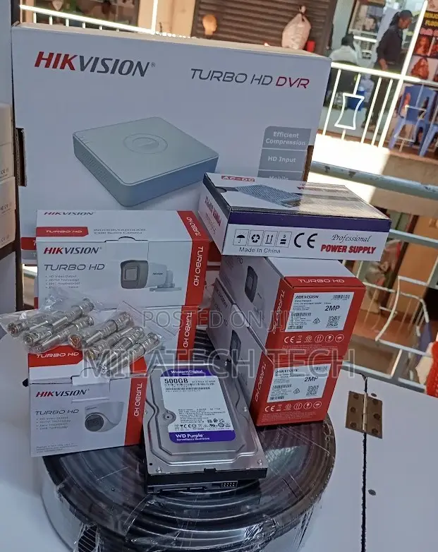 Hikvision 4CH HD CCTV Kit | Security Cameras + DVR + HDD