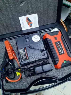 12V Car Battery Booster With Air Compressor, USB LED Flashlight