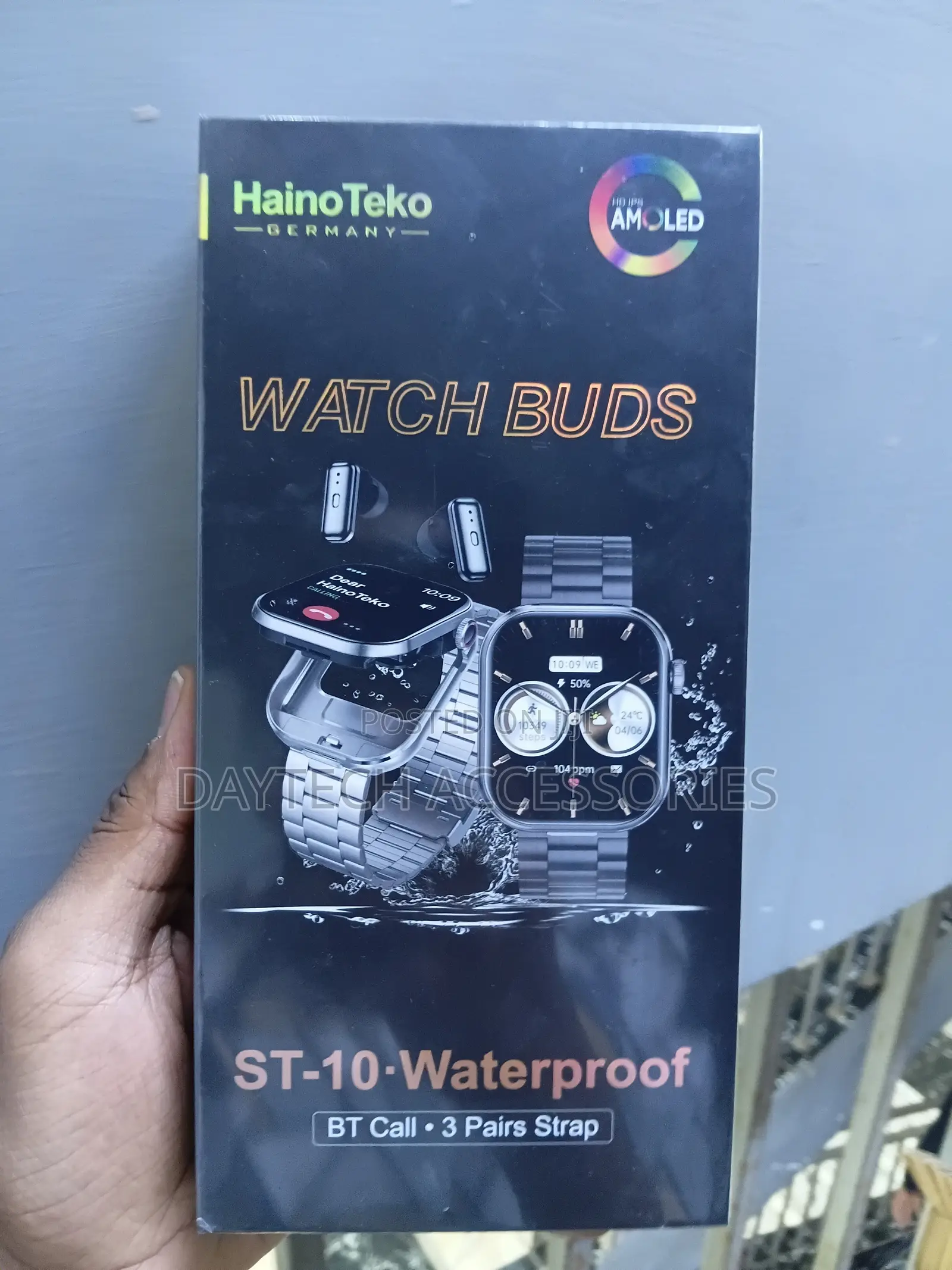 The HainoTeko ST-10 2-in-1 Smartwatch With TWS Wireless Earbuds