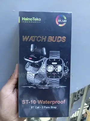 The HainoTeko ST-10 2-in-1 Smartwatch With TWS Wireless Earbuds