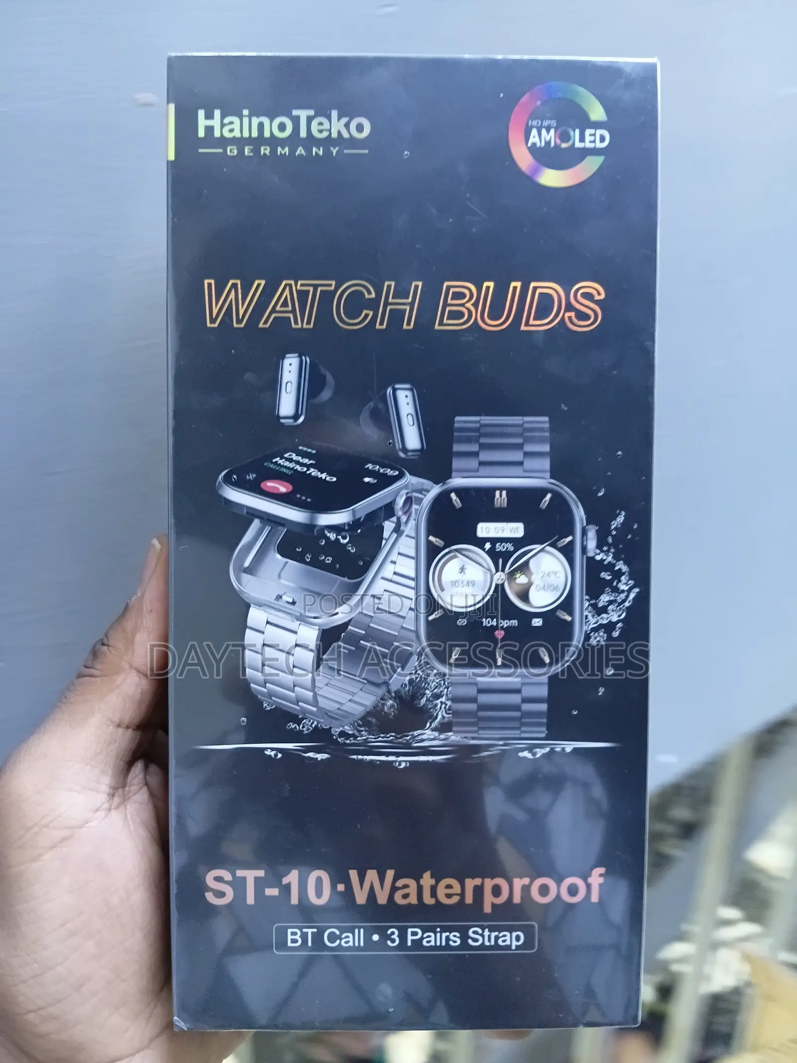The HainoTeko ST-10 2-in-1 Smartwatch With TWS Wireless Earbuds