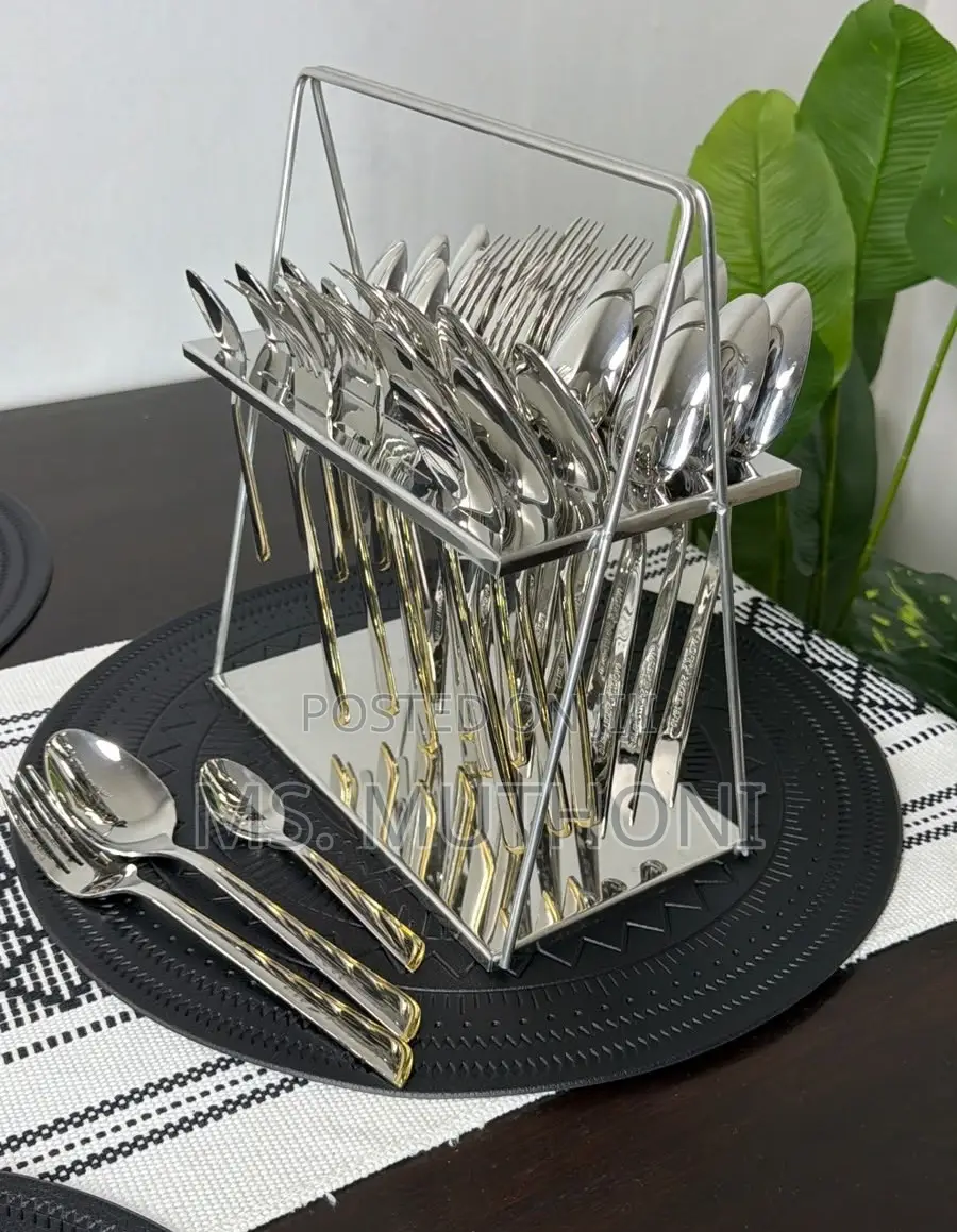 36 Pieces High Quality Silver Cutlery Set