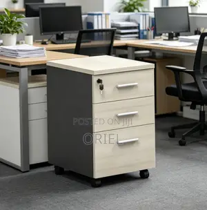 Office Cabinet : Wooden Vertical 3-Drawer File Cabinet