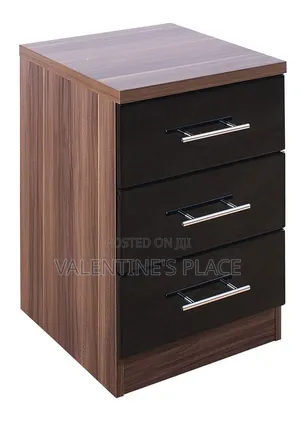Modern Two-Tone 3-Drawer Bedside Cabinet / Nightstand