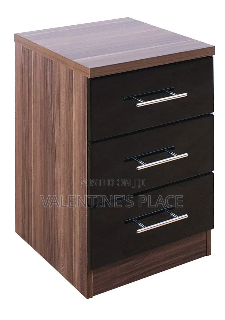 Modern Two-Tone 3-Drawer Bedside Cabinet / Nightstand