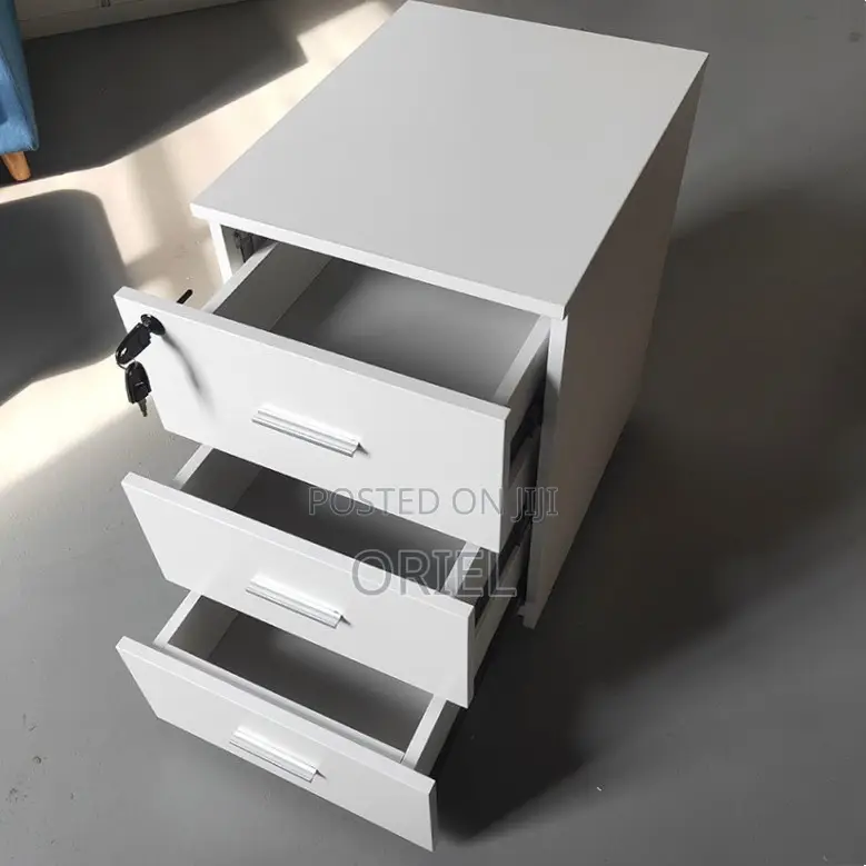 Office Cabinet : Wooden Vertical 3-Drawer File Cabinet