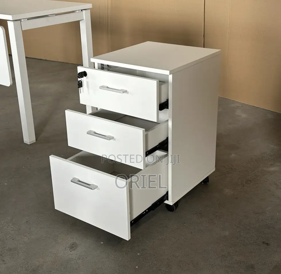 Office Cabinet : Wooden Vertical 3-Drawer File Cabinet
