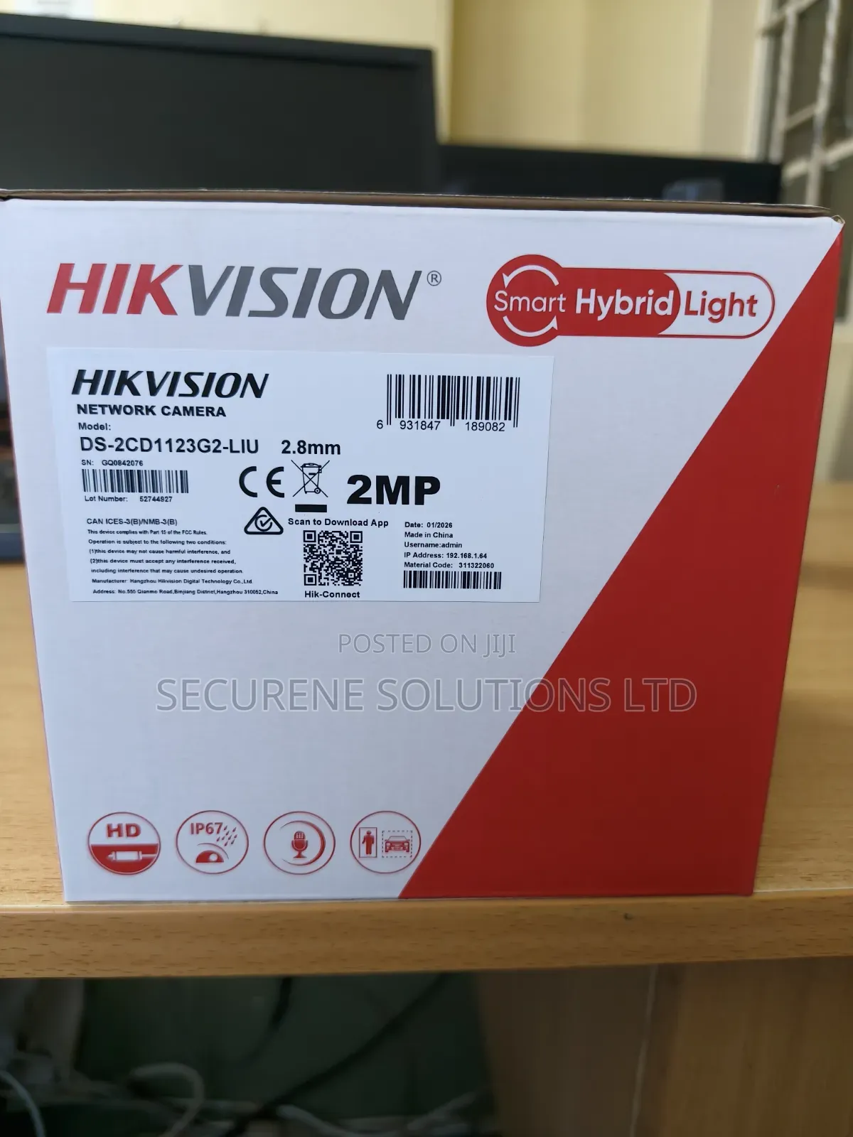 HIK VISION 2 MP Dual Light Human Detection Fixed Dome Network Camera