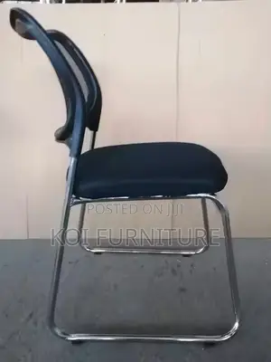 Office Chairs; Armless Black Guests Chairs