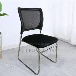 Office Chairs; Armless Black Guests Chairs