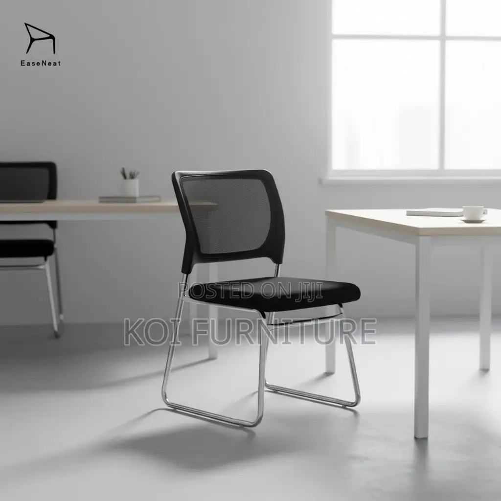 Office Chairs; Armless Black Guests Chairs