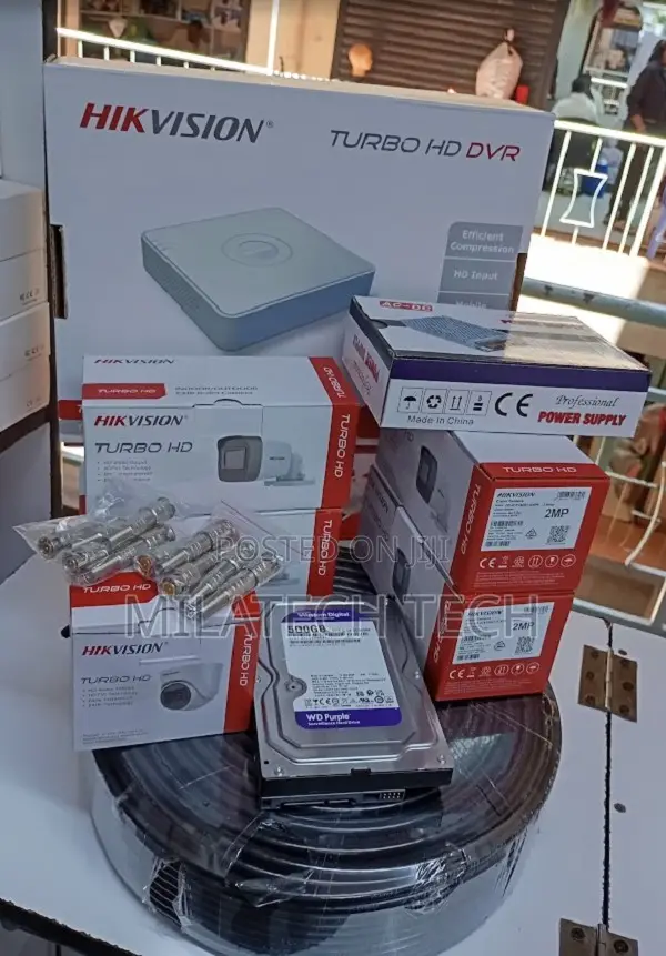 Hikvision 4 Channel CCTV Package | 4 Cameras + DVR + HDD + Cable