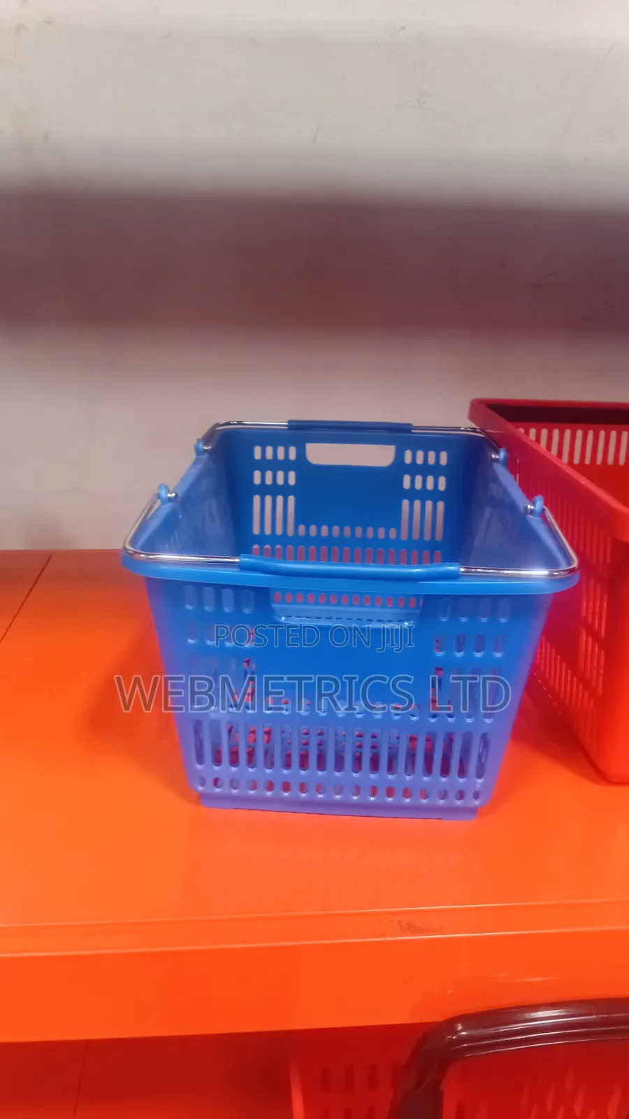Shopping Baskets Metallic Handle Brand New