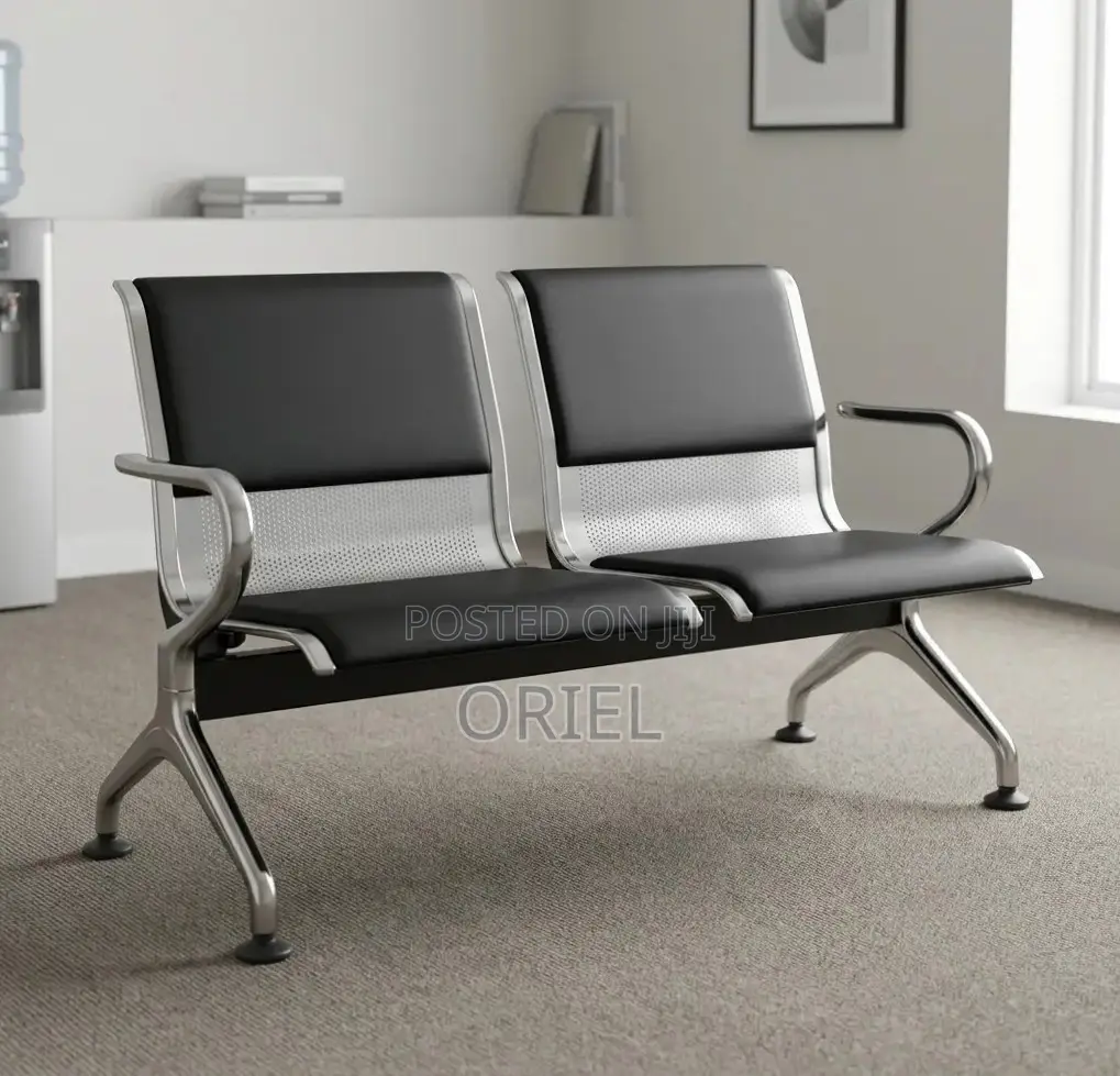 Office Bench : Padded 2-Seater Waiting Bench