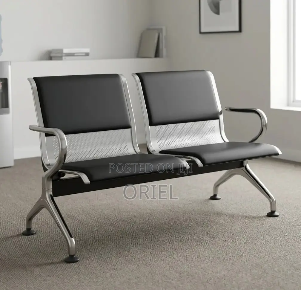 Office Bench : Padded 2-Seater Waiting Bench