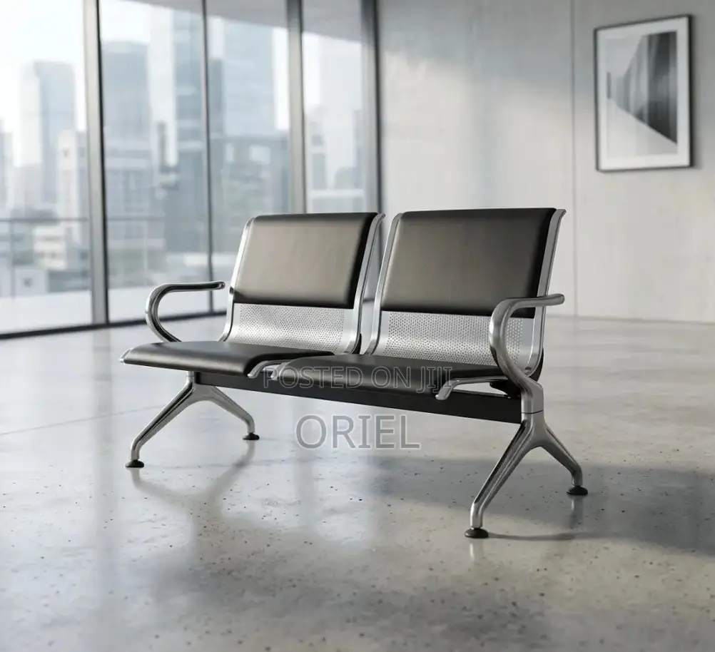 Office Bench : Padded 2-Seater Waiting Bench