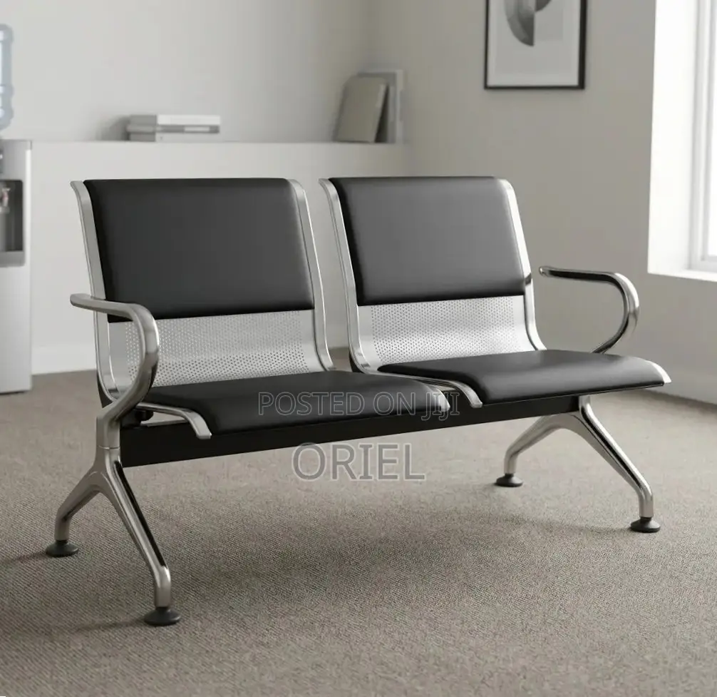 Office Bench : Padded 2-Seater Waiting Bench