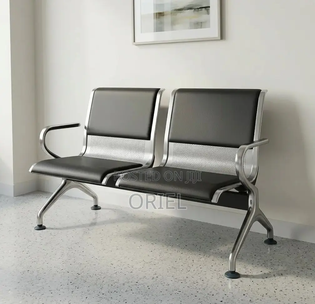 Office Bench : Padded 2-Seater Waiting Bench