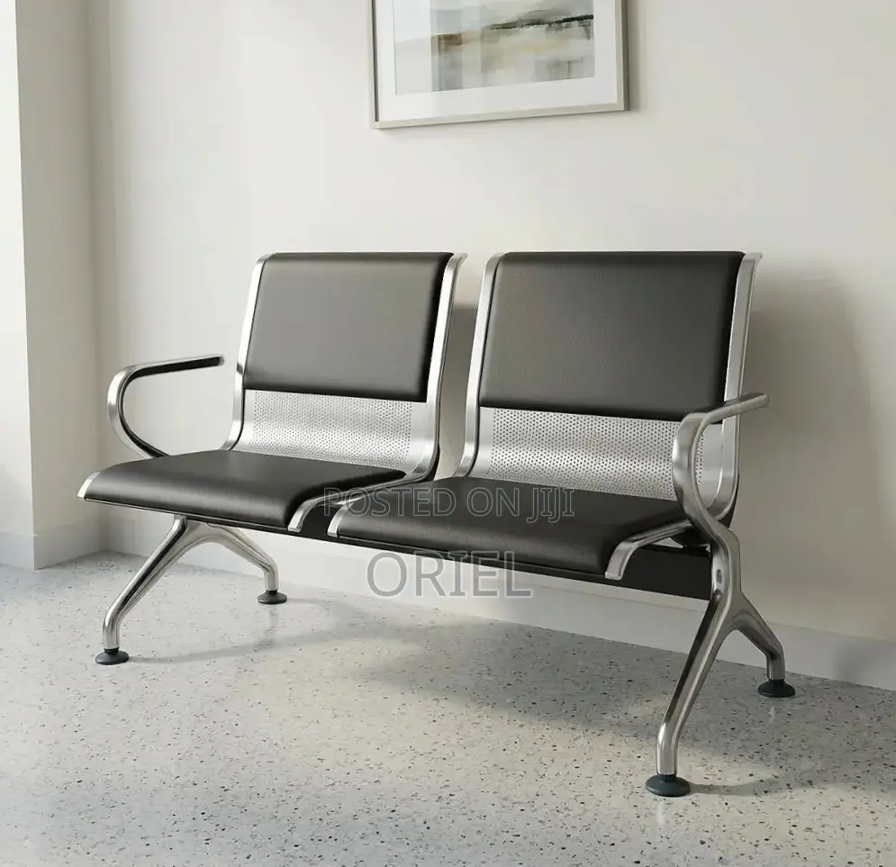 Office Bench : Padded 2-Seater Waiting Bench