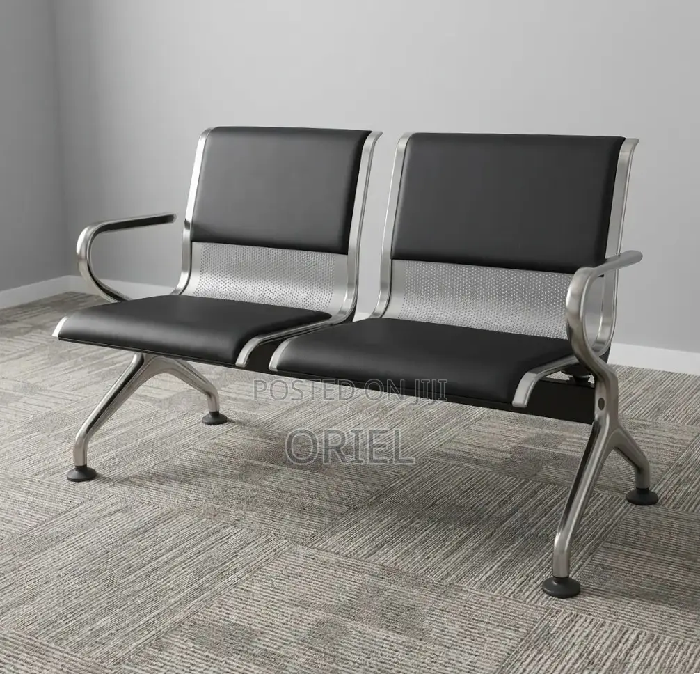 Office Bench : Padded 2-Seater Waiting Bench
