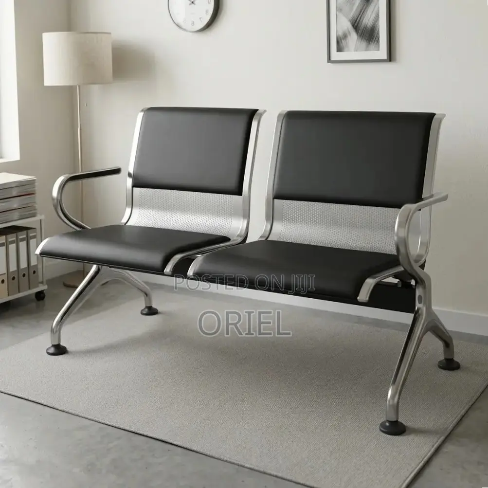 Office Bench : Padded 2-Seater Waiting Bench