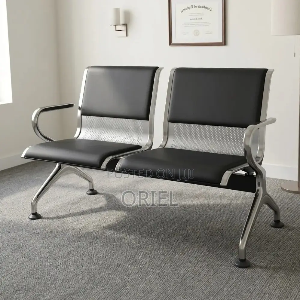 Office Bench : Padded 2-Seater Waiting Bench