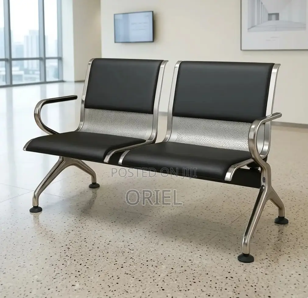 Office Bench : Padded 2-Seater Waiting Bench