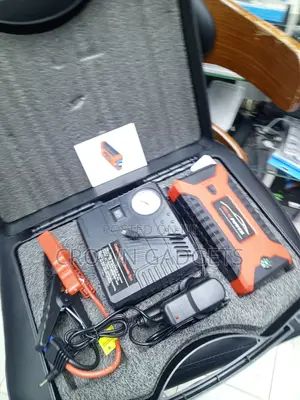 Car Battery Jump Starter With Tire Inflator, Power Bank Flashlight