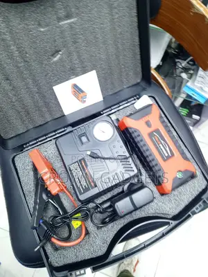 Car Battery Jump Starter With Tire Inflator, Power Bank Flashlight