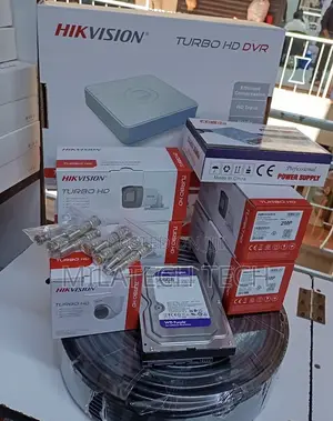 Hikvision 4 Channel CCTV Package | 4 Cameras + DVR + HDD + Cable