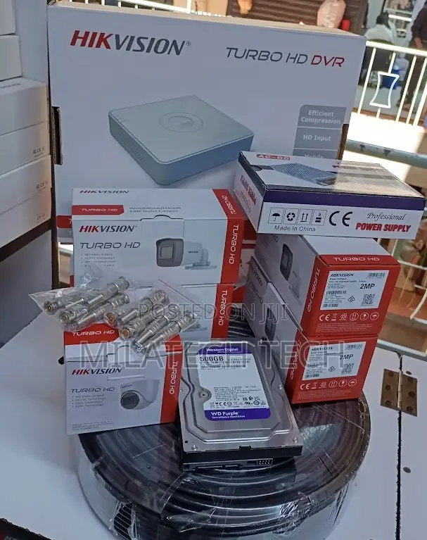 Hikvision 4 Channel CCTV Package | 4 Cameras + DVR + HDD + Cable
