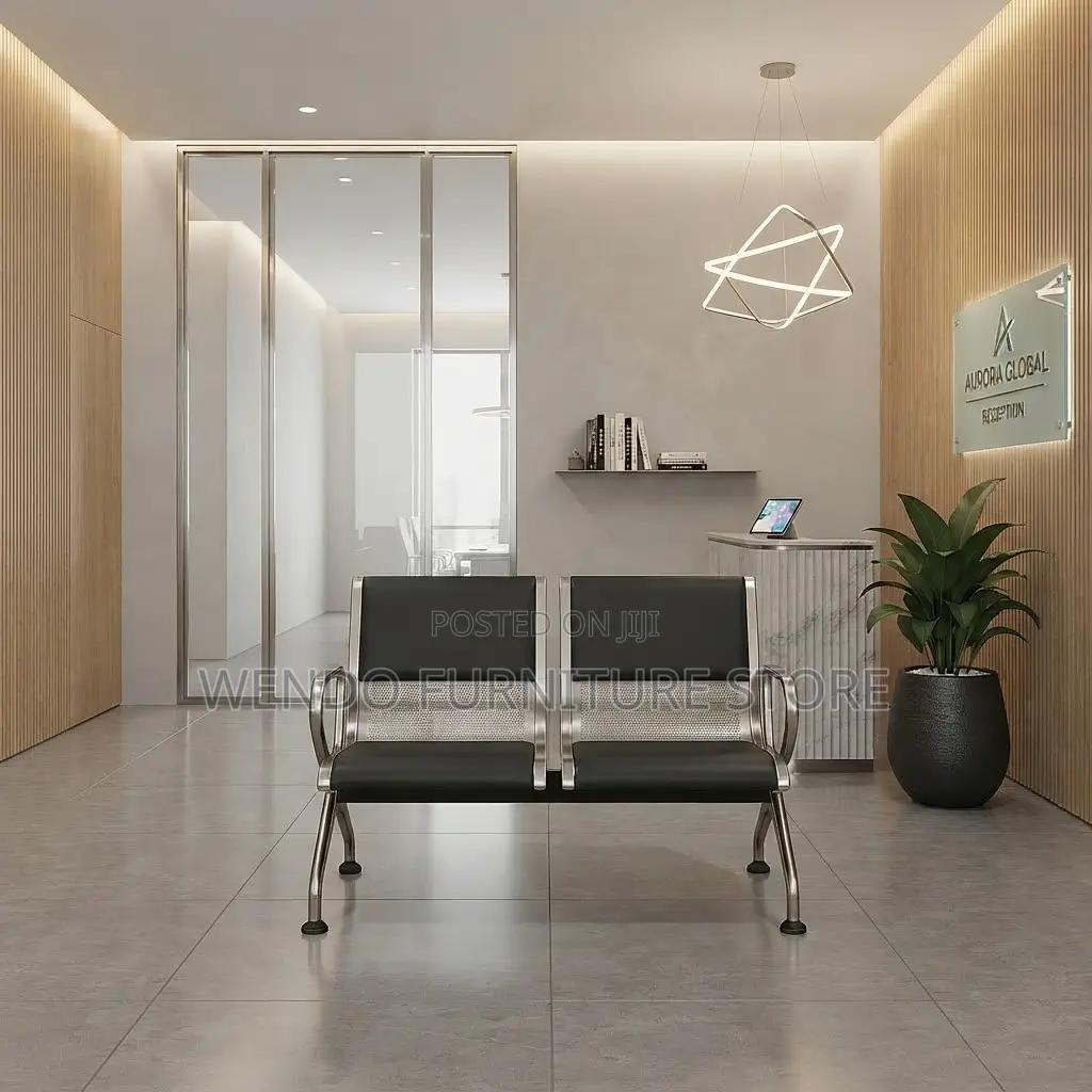 Office Benches; Leather Reception Office Two Seaters Bench