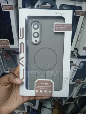 Grey MagSafe Matte Phone Case Designed for the Samsung Galaxy S25 Edge