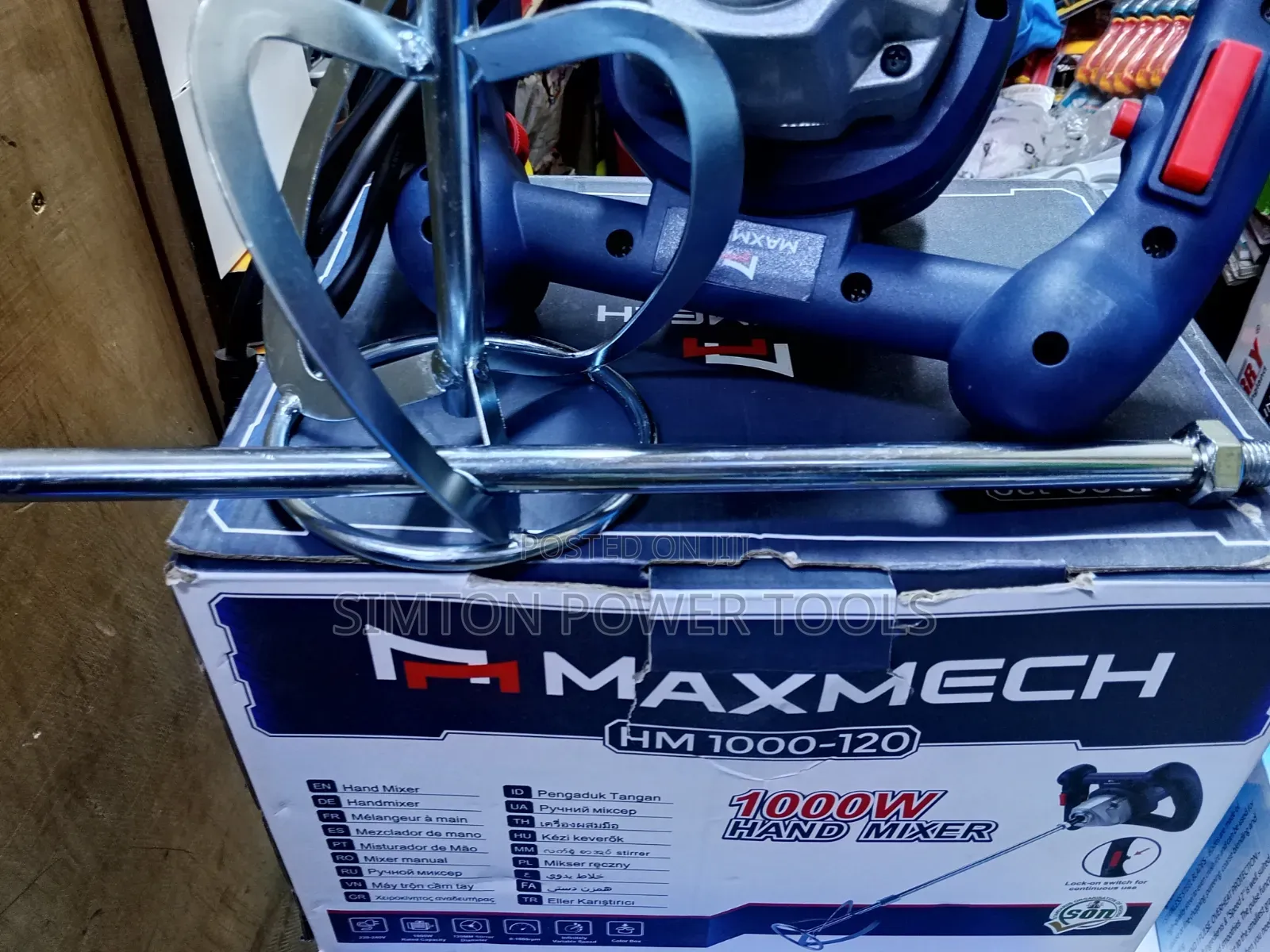 Maxmech Hand Mixer HM 1000-120 1000w Shaft 1.2M