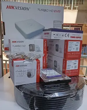 4CH Hikvision CCTV Full Package | Cameras + DVR + Hard Disk