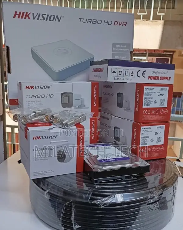 4CH Hikvision CCTV Full Package | Cameras + DVR + Hard Disk