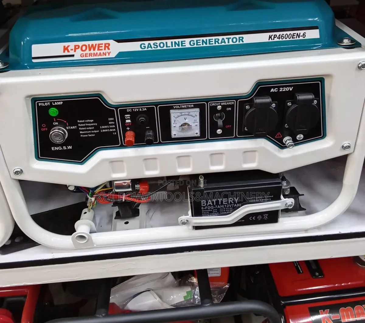 K-Powrer 3.5Kva Key Start Generator/ 3.5Kva Gasoline Generator