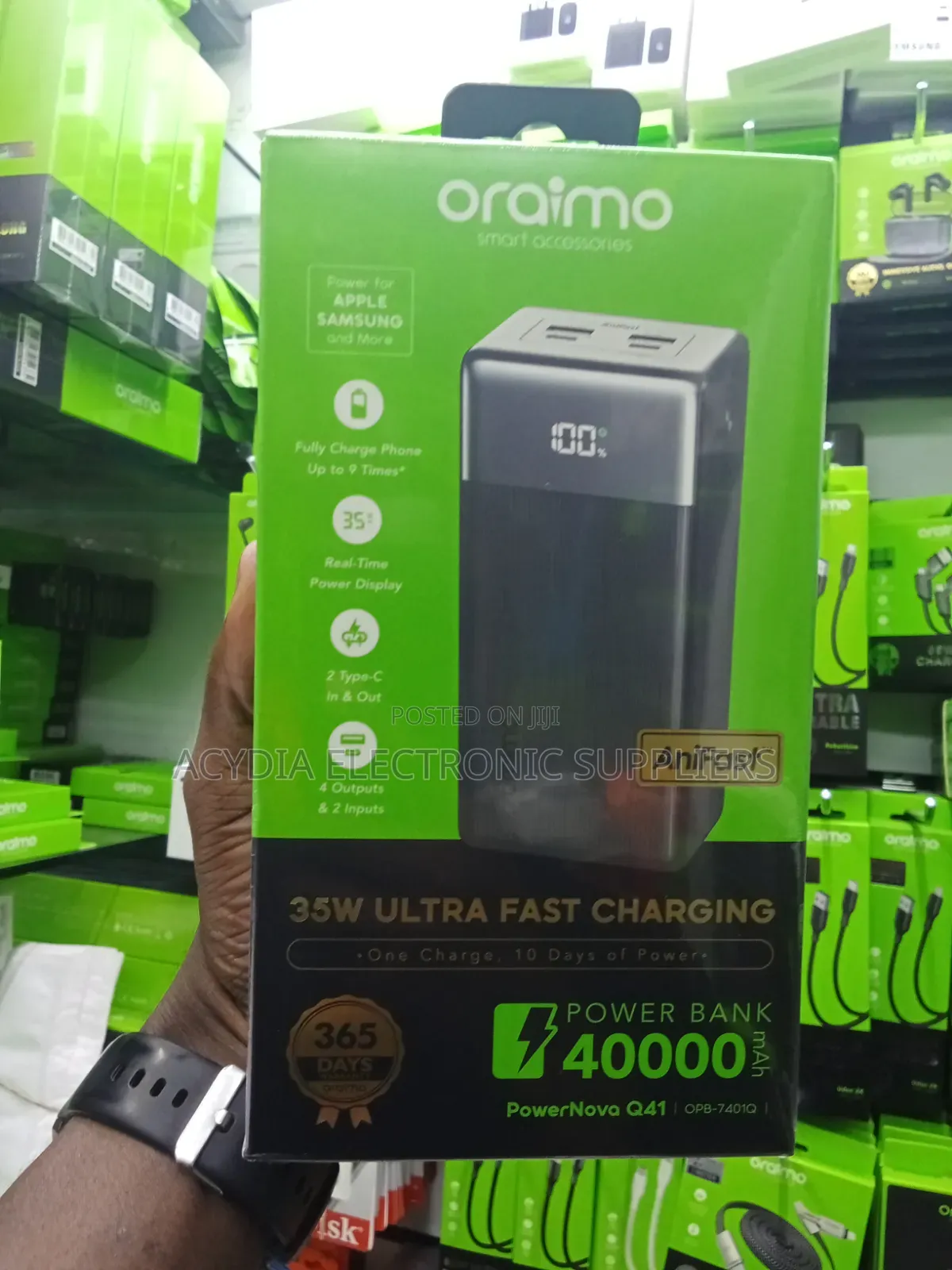 Oraimo PowerNova Q41 40000mAh ,35W Ultra Fast Charging Power Bank