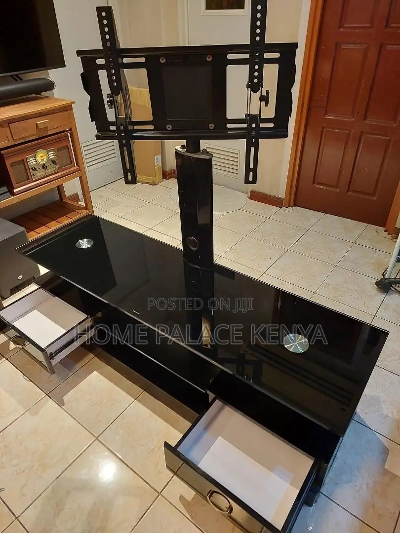 TV Stand; Space Saving Entertainment Center With TV Mount