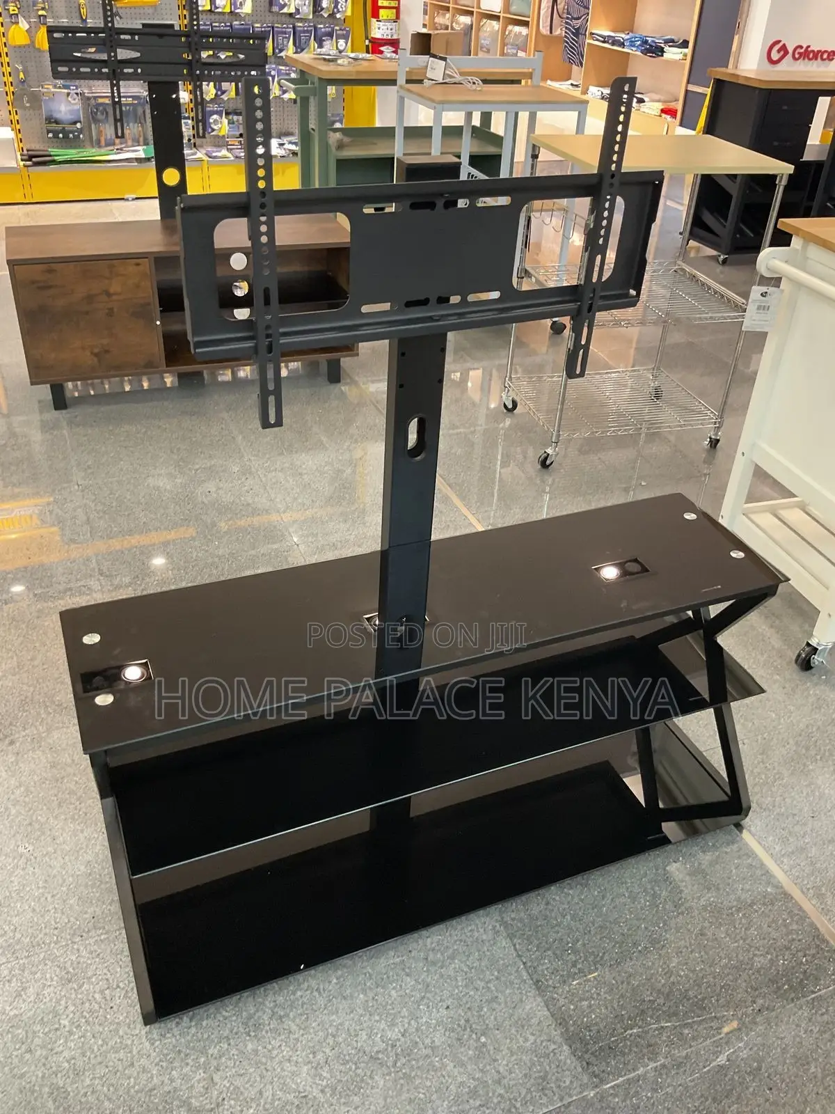 TV Stand; Space Saving Entertainment Center With TV Mount