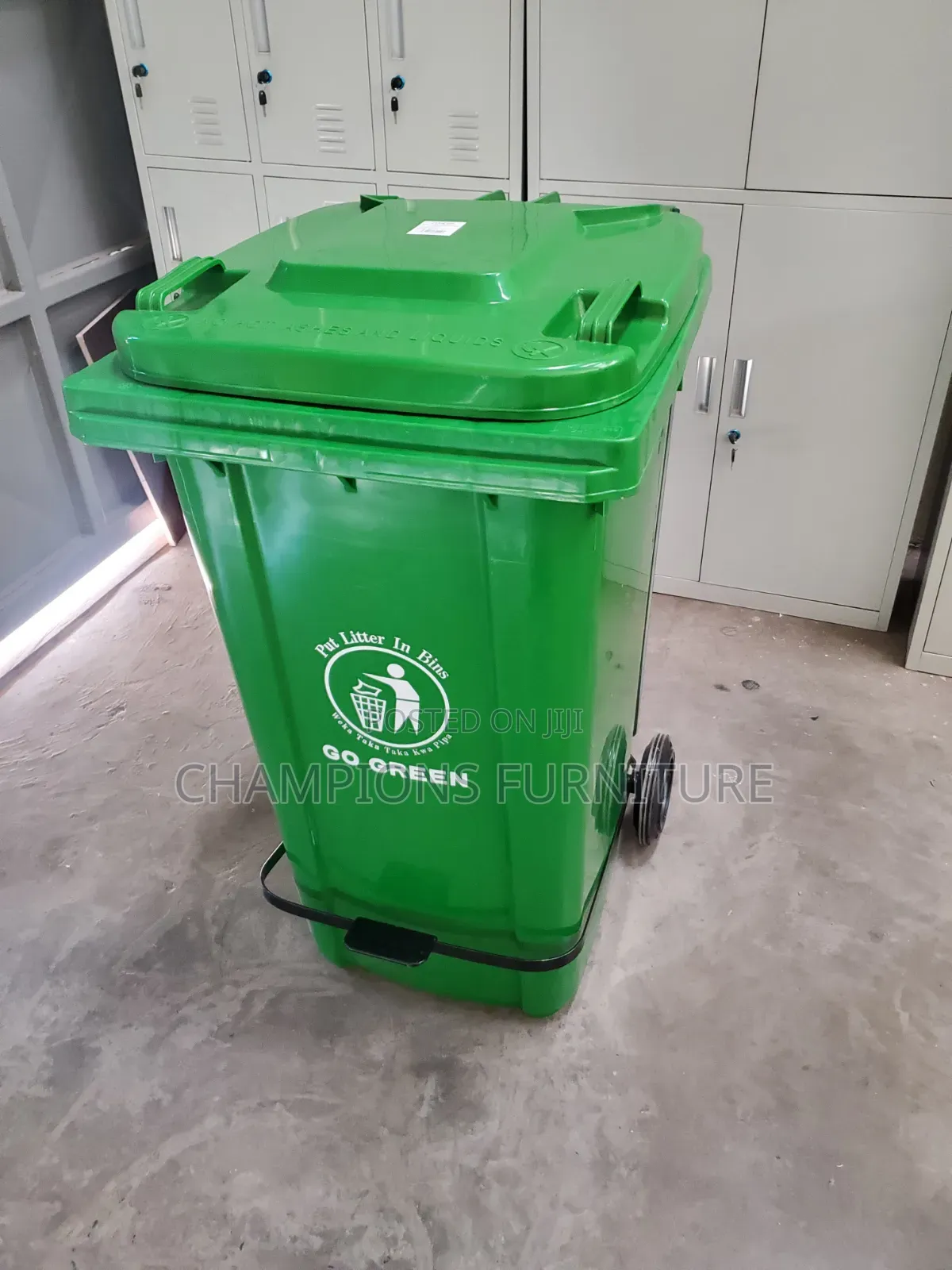 Heavy Duty 240L Dust Bin With Wheelie Pedal