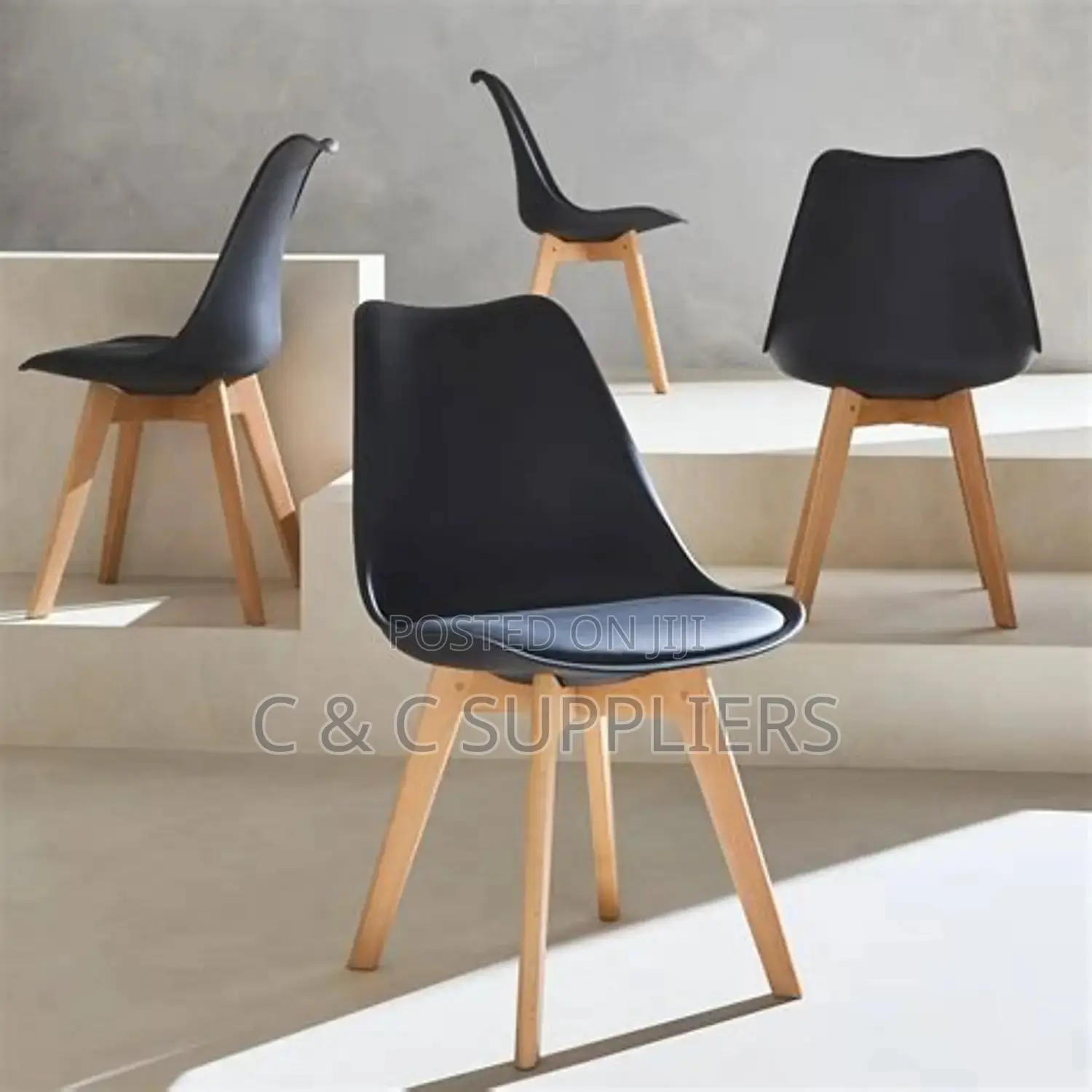 Armless Heavy Duty Eames Plastic Chair.