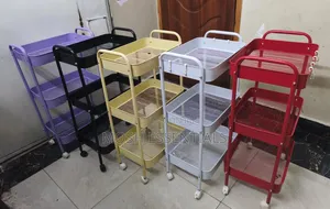 Metallic 3 Layer Kitchen Rack