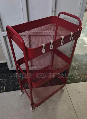 Metallic 3 Layer Kitchen Rack