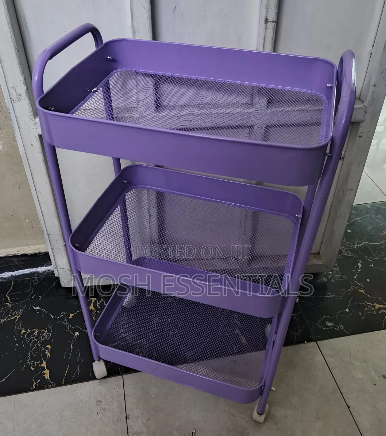 Metallic 3 Layer Kitchen Rack