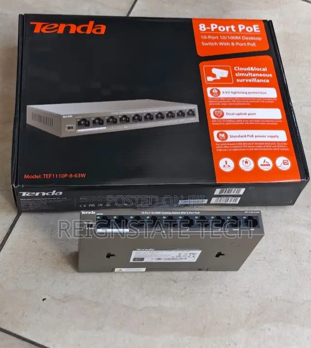 Tenda 8 Port Smart PoE Network Switch