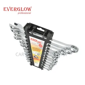 12pc Combined Spanners With Open Jaw One End and Closed Ring Joint