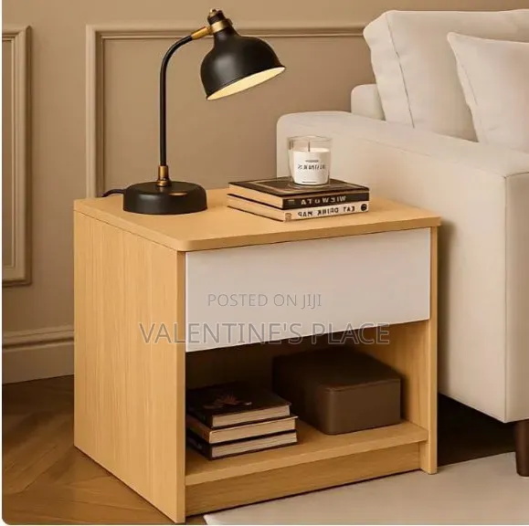 Clutter-Free Cozy: Modern Nightstand With Drawer Shelf