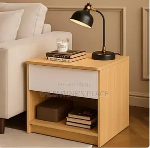 Clutter-Free Cozy: Modern Nightstand With Drawer Shelf